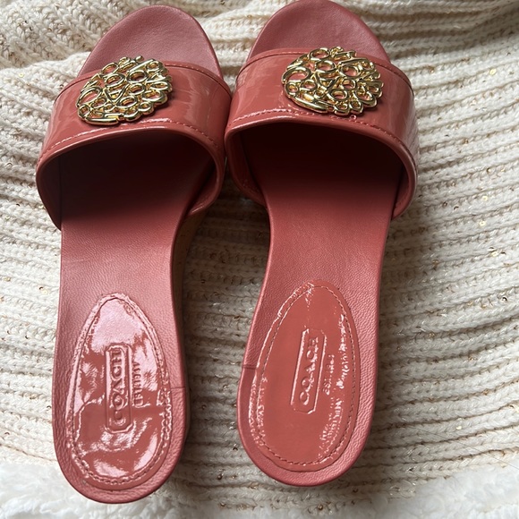 Coach platform sandals used once, color May slightly vary from picture - Picture 1 of 4